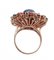 Kyanite, Sapphires, Corals, Diamonds, Rose Gold and Silver Ring, Image 3