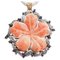 Rose Gold and Silver Pendant with Sapphires and Diamonds, Image 1