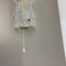 Small German Ice Glass Wall Light, 1970s 11