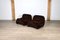 ‘Malù Lounge Chairs in Brown Corduroy Upholstery by Diego Mattu for 1p, 1970s, Set of 2 2