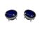 Dutch Silver with Blue Crystal Glass Salt Cellars by P. Heerens, 1890s, Set of 4, Image 6