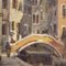 Artista italiano, Casa di Carlo Goldoni a Venezia, 1940, Olio su tavola, con cornice, Immagine 4