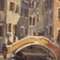 Artista italiano, Casa de Carlo Goldoni en Venecia, 1940, óleo sobre tabla, enmarcado, Imagen 2