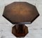 Art Deco Hexagonal Oak Leathered Table, 1930s 4