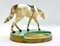 Art Deco Aluminium Desk Tray with Horse Figure, 1930s 5