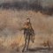 Eduardo Vicente, Landscape and Man, 1960s, Oil on Canvas, Framed 3