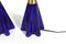 Vintage Model 304 Table Lamps in Blue Glass from Le Klint, 1970s, Set of 2 8