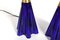 Vintage Model 304 Table Lamps in Blue Glass from Le Klint, 1970s, Set of 2 6
