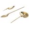 Brass Lígula, Cochler & Trulla Spoon Set by Raquel Vidal and Pedro Paz, Set of 3 1