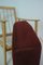 Vintage Sessel aus Buche & rotem Stoff 7