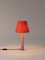 Nickel and Red Básica M1 Table Lamp by Santiago Roqueta for Santa & Cole, Image 2