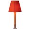 Nickel and Red Básica M1 Table Lamp by Santiago Roqueta for Santa & Cole 1