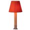 Nickel and Red Básica M1 Table Lamp by Santiago Roqueta for Santa & Cole, Image 1