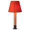 Bronze and Red Básica M1 Table Lamp by Santiago Roqueta for Santa & Cole 1