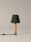 Nickel and Green Básica M1 Table Lamp by Santiago Roqueta for Santa & Cole 3
