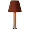 Nickel and Terracotta Básica M1 Table Lamp by Santiago Roqueta for Santa & Cole 1