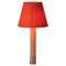 Nickel and Red Básica M1 Table Lamp by Santiago Roqueta for Santa & Cole 1