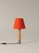 Nickel and Red Básica M1 Table Lamp by Santiago Roqueta for Santa & Cole, Image 3
