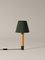 Lámpara de mesa Básica M1 de bronce y verde de Santiago Roqueta para Santa & Cole, Imagen 3