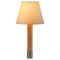 Lámpara de mesa Básica M1 de níquel y beige de Santiago Roqueta para Santa & Cole, Imagen 1