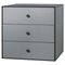 49 Dark Grey Frame Box with 3 Drawers by Lassen, Image 1