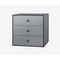 49 Dark Grey Frame Box with 3 Drawers by Lassen 2