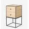 35 Oak Frame Side Table with 2 Drawers by Lassen 2