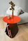 Youmy Round Red Shaded Side Table by Mademoiselle Jo 4