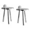 Small Alby Polished White Nickel Tables with Lamps by Mason Editions, Set of 2 1