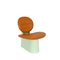 Pilota Terracotta Leather White Green Lounge Chair from Pulpo 3