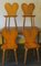 Mid-Century Stühle mit Herzförmiger Rückenlehne & Spreizbeinen 1950er, 4 . Set 4