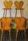 Mid-Century Chairs with Heart-Shaped Backs and Splayed Legs 1950s, Set of 4, Image 7