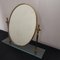 Mid-Century Table Brass Mirror in the style of Fontana Arte, 1950s 3