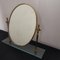 Mid-Century Table Brass Mirror in the style of Fontana Arte, 1950s, Image 3