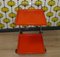 Bar Car Side Table in Orange Plastic & Chrome, 1970s, Image 8