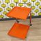 Bar Car Side Table in Orange Plastic & Chrome, 1970s 9