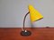 Lampada a forma di casseruola in ottone e metallo laccato giallo e nero, anni '50, Immagine 15