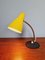 Lámpara de cacerola articulada de latón con metal lacado en amarillo y negro, años 50, Imagen 16
