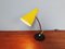 Lampada a forma di casseruola in ottone e metallo laccato giallo e nero, anni '50, Immagine 4
