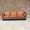 Mid-Century Scandinavian Sofa in Brown Leather, Image 1