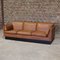 Mid-Century Scandinavian Sofa in Brown Leather 2