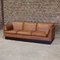 Mid-Century Scandinavian Sofa in Brown Leather, Image 2