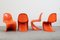 Verner Orange Panton Chairs by Herman Miller, 1970s, Set of 4 2