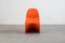 Verner Orange Panton Chairs by Herman Miller, 1970s, Set of 4 5