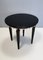 Round Black Ebonized Beech Coffee Table attributed to Roberto Ventura, Italy 1