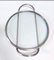 Postmodern Lino Sabattini Versilberter Servierteller aus Glas, Italien 5
