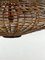 Large Mid-Century Italian Rattan and Brass Chandelier, Italy, 1950s 5