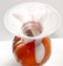 Postmodern White, Orange and Brown Murano Glass Vase attributed to Carlo Moretti, Italy, 1970s 9