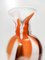 Postmoderne Vase aus Muranoglas in Weiß, Orange & Braun, Carlo Moretti zugeschrieben, Italien, 1970er 8