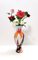 Postmoderne Vase aus Muranoglas in Weiß, Orange & Braun, Carlo Moretti zugeschrieben, Italien, 1970er 2
